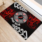 New Zealand Waitangi Day Personalised Rubber Doormat Aotearoa Te Ra O Waitangi With Maori Tattoo