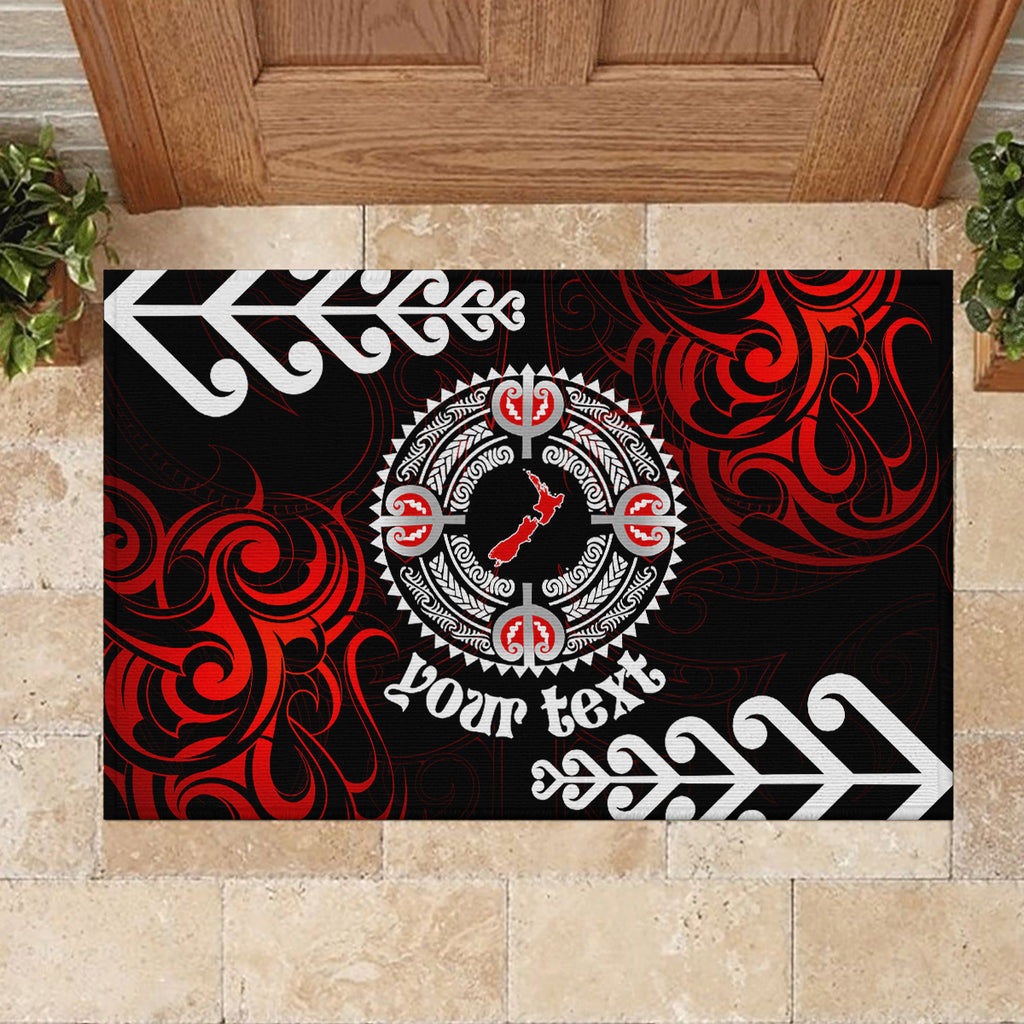 New Zealand Waitangi Day Personalised Rubber Doormat Aotearoa Te Ra O Waitangi With Maori Tattoo
