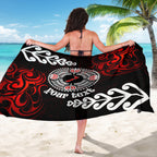 New Zealand Waitangi Day Personalised Sarong Aotearoa Te Ra O Waitangi With Maori Tattoo
