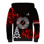 New Zealand Waitangi Day Personalised Sherpa Hoodie Aotearoa Te Ra O Waitangi With Maori Tattoo