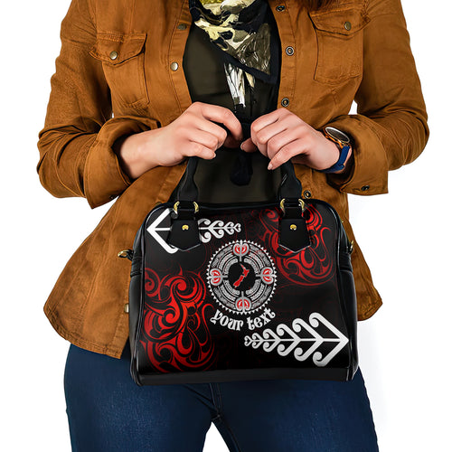 New Zealand Waitangi Day Personalised Shoulder Handbag Aotearoa Te Ra O Waitangi With Maori Tattoo
