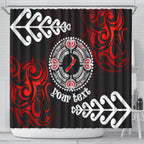 New Zealand Waitangi Day Personalised Shower Curtain Aotearoa Te Ra O Waitangi With Maori Tattoo