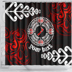New Zealand Waitangi Day Personalised Shower Curtain Aotearoa Te Ra O Waitangi With Maori Tattoo