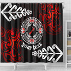 New Zealand Waitangi Day Personalised Shower Curtain Aotearoa Te Ra O Waitangi With Maori Tattoo
