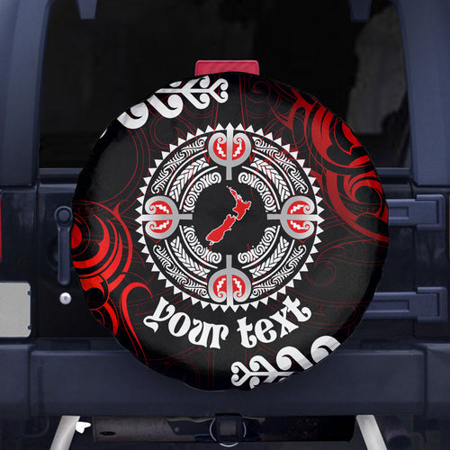 New Zealand Waitangi Day Personalised Spare Tire Cover Aotearoa Te Ra O Waitangi With Maori Tattoo