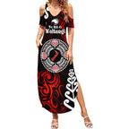 New Zealand Waitangi Day Personalised Summer Maxi Dress Aotearoa Te Ra O Waitangi With Maori Tattoo