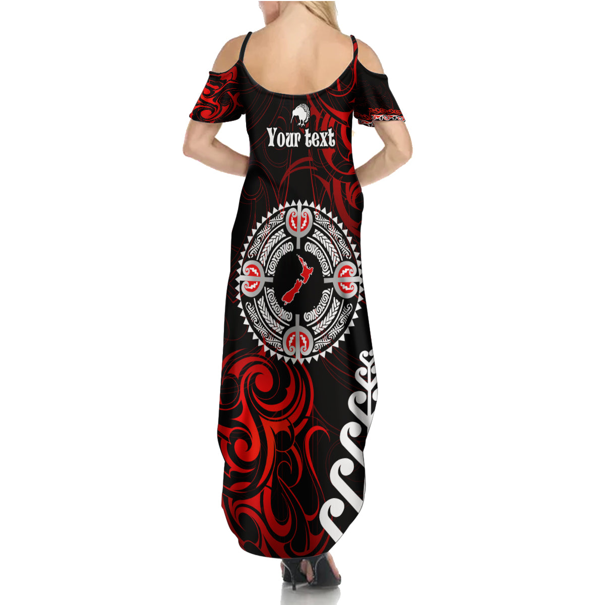 New Zealand Waitangi Day Personalised Summer Maxi Dress Aotearoa Te Ra O Waitangi With Maori Tattoo