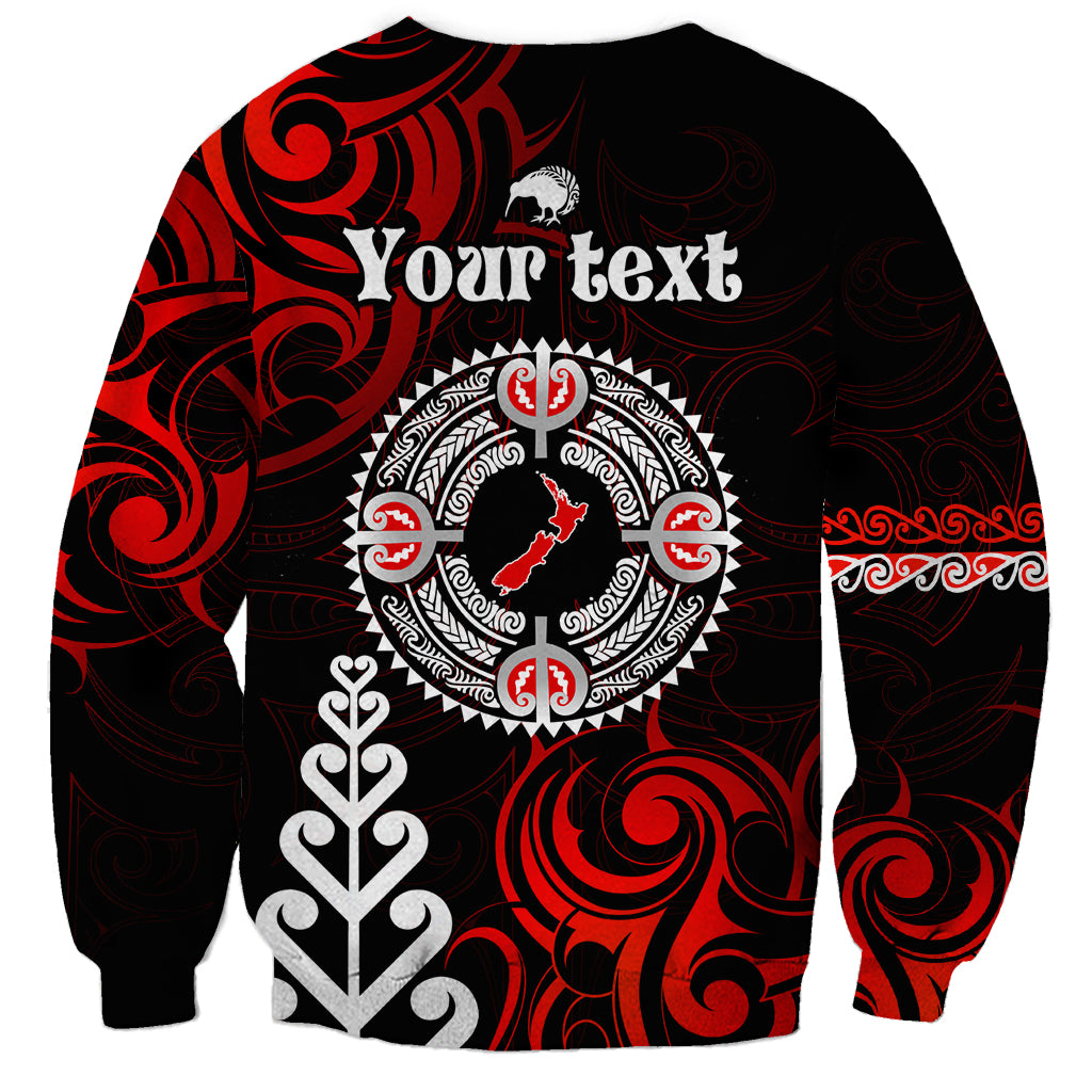 New Zealand Waitangi Day Personalised Sweatshirt Aotearoa Te Ra O Waitangi With Maori Tattoo