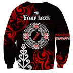 New Zealand Waitangi Day Personalised Sweatshirt Aotearoa Te Ra O Waitangi With Maori Tattoo