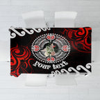 New Zealand Waitangi Day Personalised Tablecloth Aotearoa Te Ra O Waitangi With Maori Tattoo