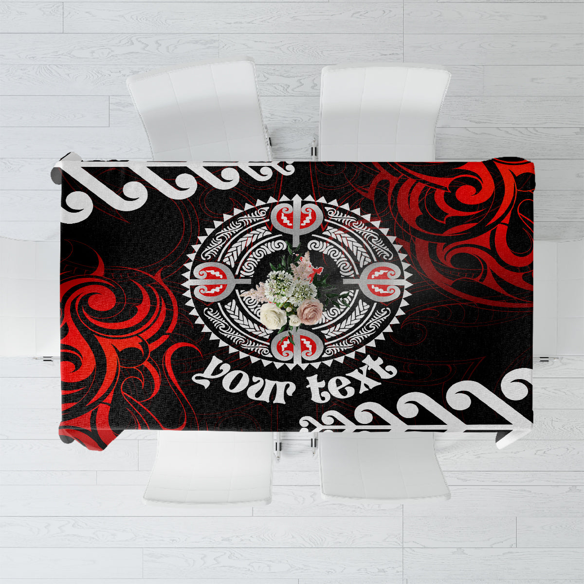 New Zealand Waitangi Day Personalised Tablecloth Aotearoa Te Ra O Waitangi With Maori Tattoo