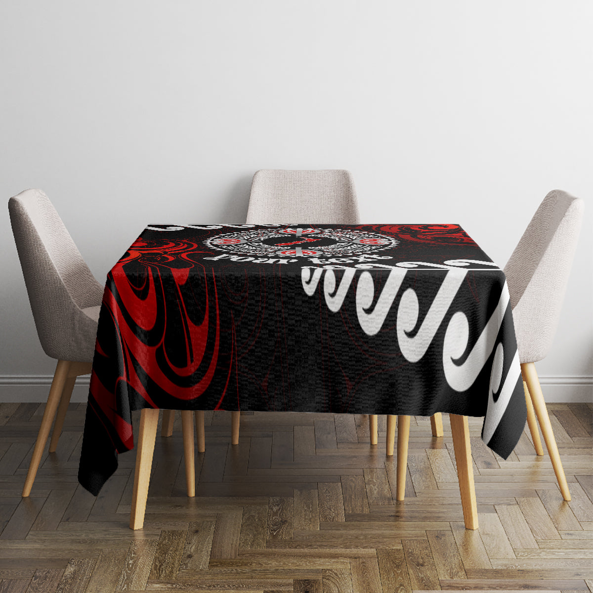 New Zealand Waitangi Day Personalised Tablecloth Aotearoa Te Ra O Waitangi With Maori Tattoo