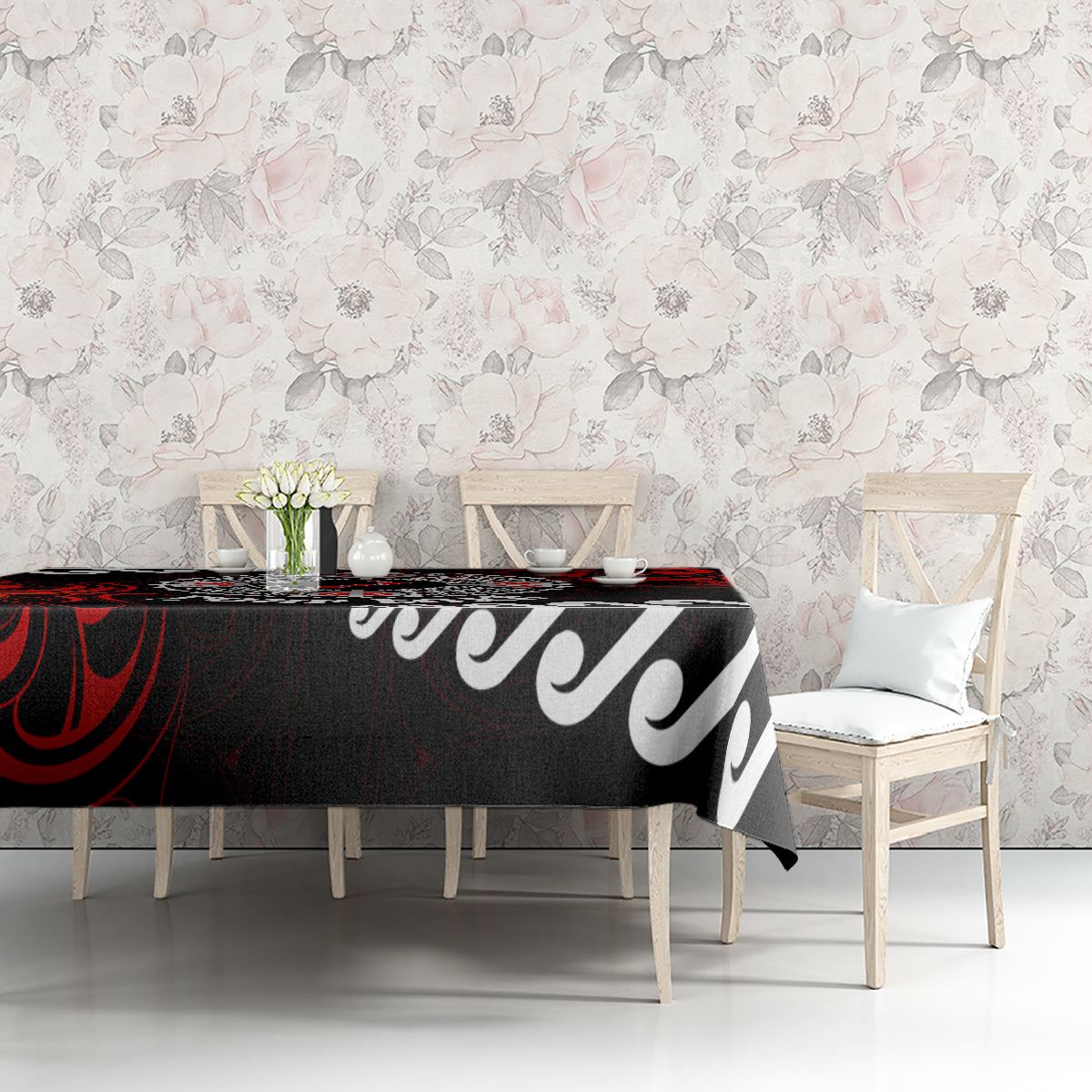 New Zealand Waitangi Day Personalised Tablecloth Aotearoa Te Ra O Waitangi With Maori Tattoo