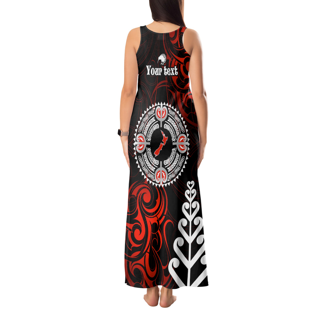 New Zealand Waitangi Day Personalised Tank Maxi Dress Aotearoa Te Ra O Waitangi With Maori Tattoo