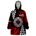 New Zealand Waitangi Day Personalised Wearable Blanket Hoodie Aotearoa Te Ra O Waitangi With Maori Tattoo