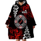 New Zealand Waitangi Day Personalised Wearable Blanket Hoodie Aotearoa Te Ra O Waitangi With Maori Tattoo