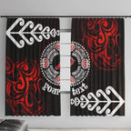 New Zealand Waitangi Day Personalised Window Curtain Aotearoa Te Ra O Waitangi With Maori Tattoo