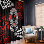 New Zealand Waitangi Day Personalised Window Curtain Aotearoa Te Ra O Waitangi With Maori Tattoo