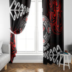 New Zealand Waitangi Day Personalised Window Curtain Aotearoa Te Ra O Waitangi With Maori Tattoo