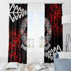 New Zealand Waitangi Day Personalised Window Curtain Aotearoa Te Ra O Waitangi With Maori Tattoo