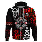 New Zealand Waitangi Day Personalised Zip Hoodie Aotearoa Te Ra O Waitangi With Maori Tattoo