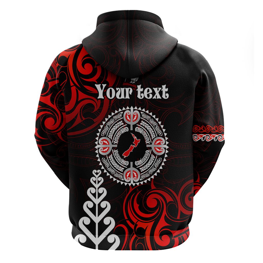 New Zealand Waitangi Day Personalised Zip Hoodie Aotearoa Te Ra O Waitangi With Maori Tattoo