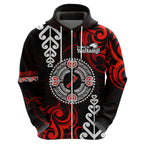 New Zealand Waitangi Day Personalised Zip Hoodie Aotearoa Te Ra O Waitangi With Maori Tattoo
