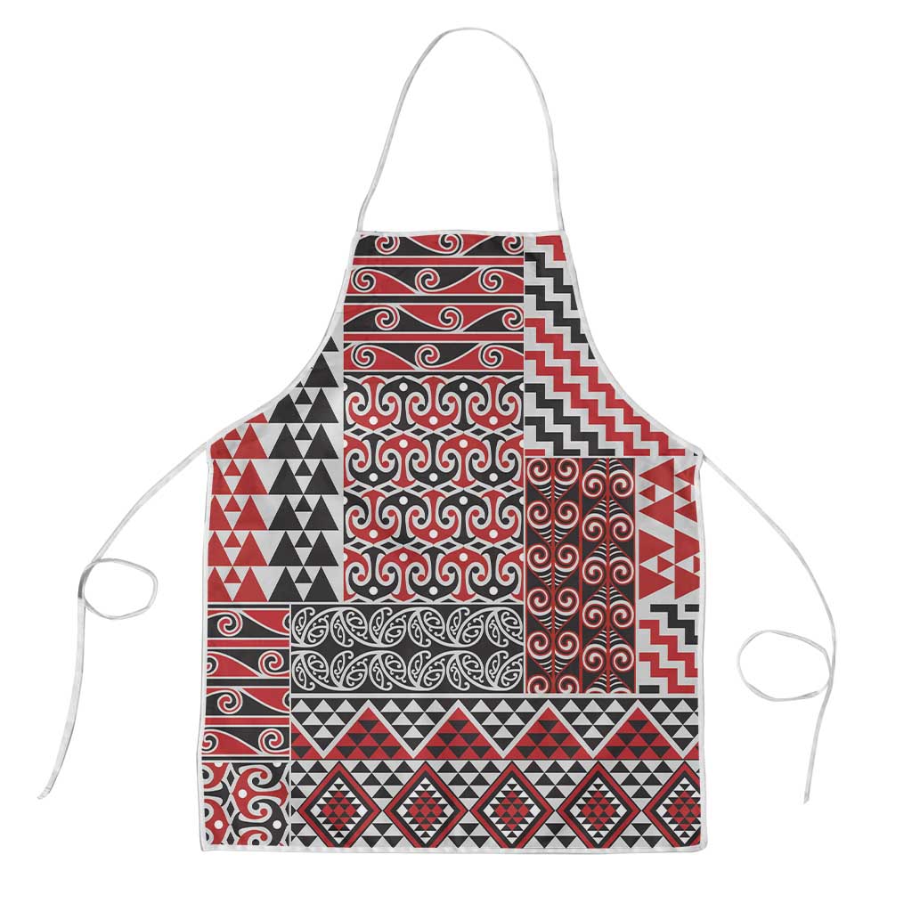 Aotearoa Kowhaiwhai Taniko Patchwork Motifs Apron - Aussie Hoodie