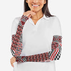Aotearoa Kowhaiwhai Taniko Patchwork Motifs Arm Sleeves - Aussie Hoodie