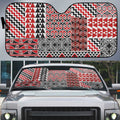 Aotearoa Kowhaiwhai Taniko Patchwork Motifs Auto Sun Shade - Aussie Hoodie