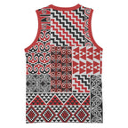 Aotearoa Kowhaiwhai Taniko Patchwork Motifs Basketball Jersey - Aussie Hoodie