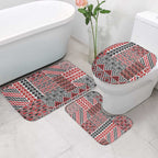 Aotearoa Kowhaiwhai Taniko Patchwork Motifs Bathroom Set - Aussie Hoodie
