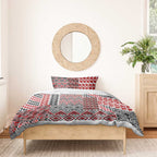 Aotearoa Kowhaiwhai Taniko Patchwork Motifs Bedding Set