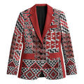 Aotearoa Kowhaiwhai Taniko Patchwork Motifs Blazer - Aussie Hoodie