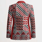 Aotearoa Kowhaiwhai Taniko Patchwork Motifs Blazer - Aussie Hoodie