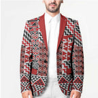 Aotearoa Kowhaiwhai Taniko Patchwork Motifs Blazer - Aussie Hoodie