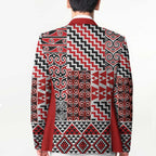 Aotearoa Kowhaiwhai Taniko Patchwork Motifs Blazer - Aussie Hoodie