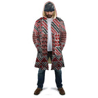 Aotearoa Kowhaiwhai Taniko Patchwork Motifs Cloak - Aussie Hoodie