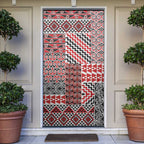 Aotearoa Kowhaiwhai Taniko Patchwork Motifs Door Cover - Aussie Hoodie