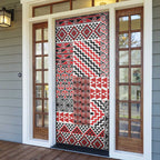 Aotearoa Kowhaiwhai Taniko Patchwork Motifs Door Cover - Aussie Hoodie