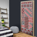 Aotearoa Kowhaiwhai Taniko Patchwork Motifs Door Cover - Aussie Hoodie