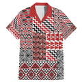 Aotearoa Kowhaiwhai Taniko Patchwork Motifs Family Matching Mermaid Dress and Hawaiian Shirt