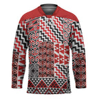 Aotearoa Kowhaiwhai Taniko Patchwork Motifs Hockey Jersey - Aussie Hoodie