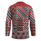 Aotearoa Kowhaiwhai Taniko Patchwork Motifs Hockey Jersey - Aussie Hoodie
