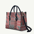 Aotearoa Kowhaiwhai Taniko Patchwork Motifs Leather Bag - Aussie Hoodie