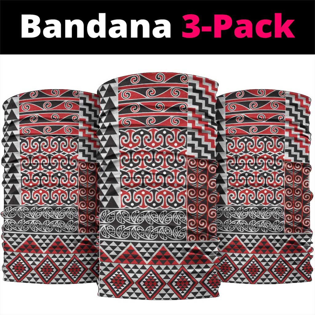 Aotearoa Kowhaiwhai Taniko Patchwork Motifs Neck Gaiter - Aussie Hoodie