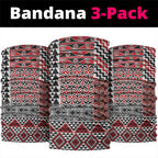 Aotearoa Kowhaiwhai Taniko Patchwork Motifs Neck Gaiter - Aussie Hoodie