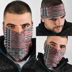 Aotearoa Kowhaiwhai Taniko Patchwork Motifs Neck Gaiter - Aussie Hoodie