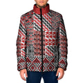 Aotearoa Kowhaiwhai Taniko Patchwork Motifs Padded Jacket - Aussie Hoodie