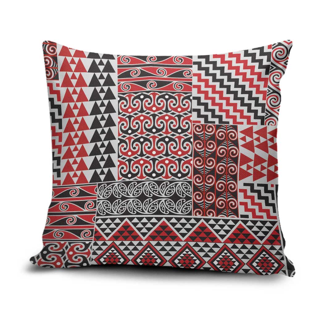 Aotearoa Kowhaiwhai Taniko Patchwork Motifs Pillow Cover - Aussie Hoodie